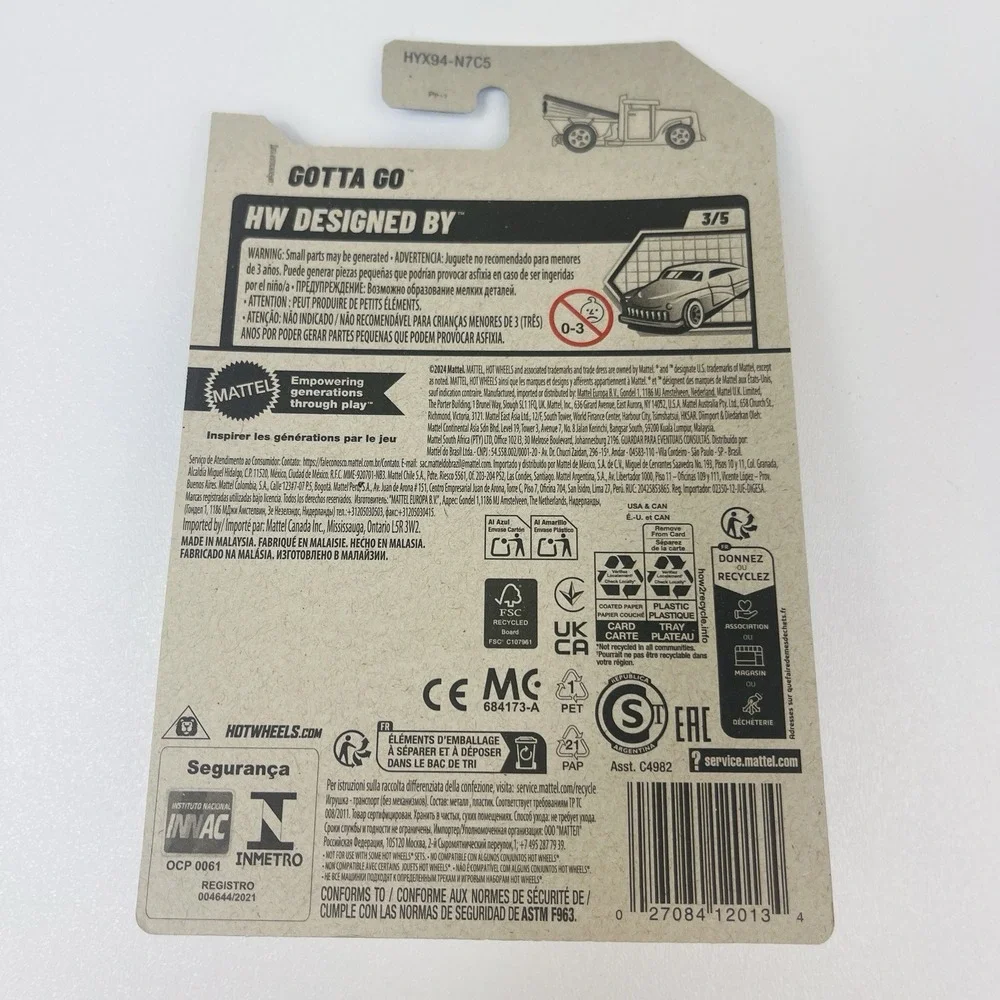 2025 Hot Wheels Mainline Case L Gotta Go - International Card